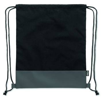 Logotrade promotional merchandise picture of: RPET PU drawstring bag 2 tone