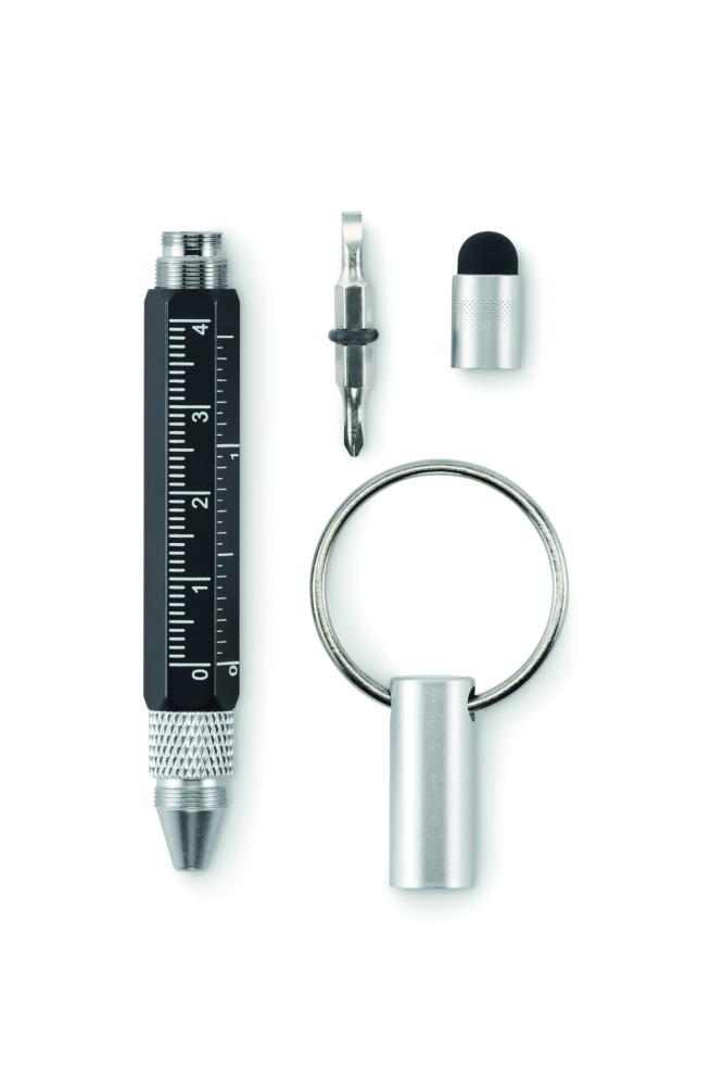 Logo trade business gifts image of: Key ring with twist action pen
