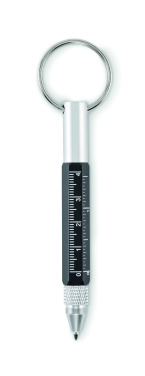 Logo trade promotional gifts image of: Key ring with twist action pen