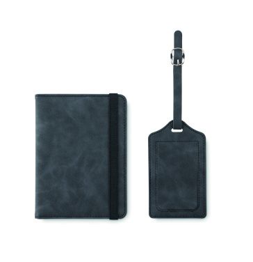 Logo trade promotional merchandise photo of: Passport and luggage tag set