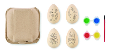 Logo trade promotional items image of: Wooden eggs painting set
