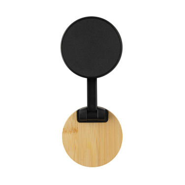 Logotrade promotional merchandise image of: Magmount RCS recycled plastic and bamboo phone stand