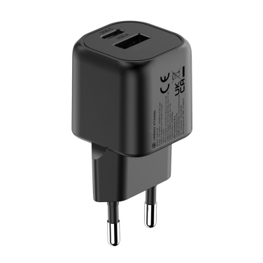 Logo trade corporate gifts picture of: Urban Vitamin Monterey RCS recycled plastic 20W GAN charger