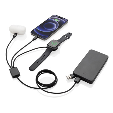 Logo trade business gifts image of: Terra RCS rPET 6-in-1 charging cable with watch charger