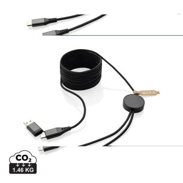 Logo trade promotional merchandise photo of: Terra RCS recycled PET 3 meter  4-in-1 cable