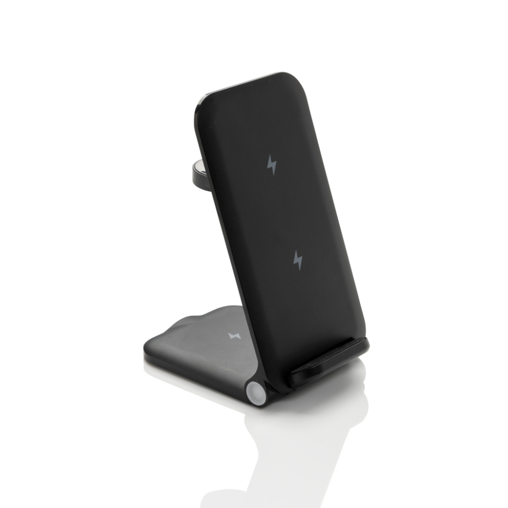 Logo trade promotional gifts picture of: Powerpal 3 in 1 RCS recycled plastic 15W charger