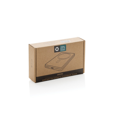 Logo trade promotional gift photo of: Orion RCS recycled aluminum 5000 mah 5W magnetic powerbank