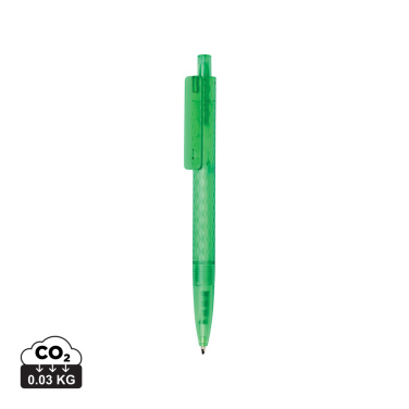 Logo trade business gifts image of: X3 GRS recycled PC plastic pen frosted