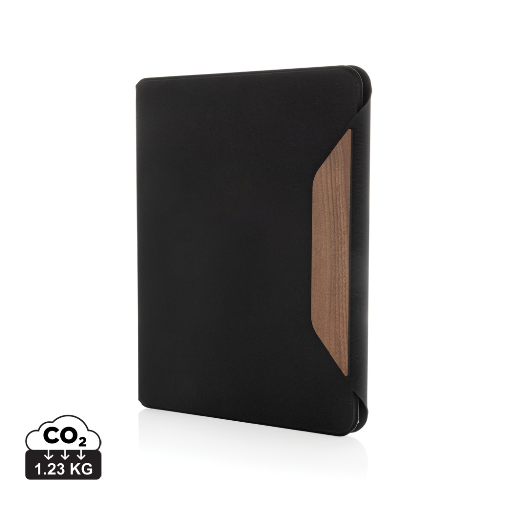 Logotrade promotional items photo of: Teri AWARE™ RPET and walnut A4 portfolio
