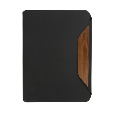 Logo trade promotional gift photo of: Teri AWARE™ RPET and walnut A4 portfolio