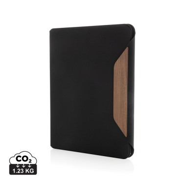 Logotrade promotional merchandise image of: Teri AWARE™ RPET and walnut A4 portfolio