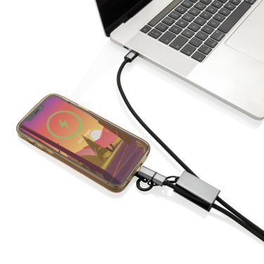 Logotrade corporate gift picture of: Terra RCS recycled PET phone cord with dual charge cable