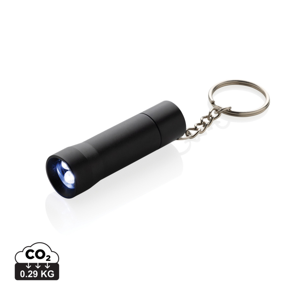 Logo trade advertising products image of: Flash RCS recycled aluminium keychain torch