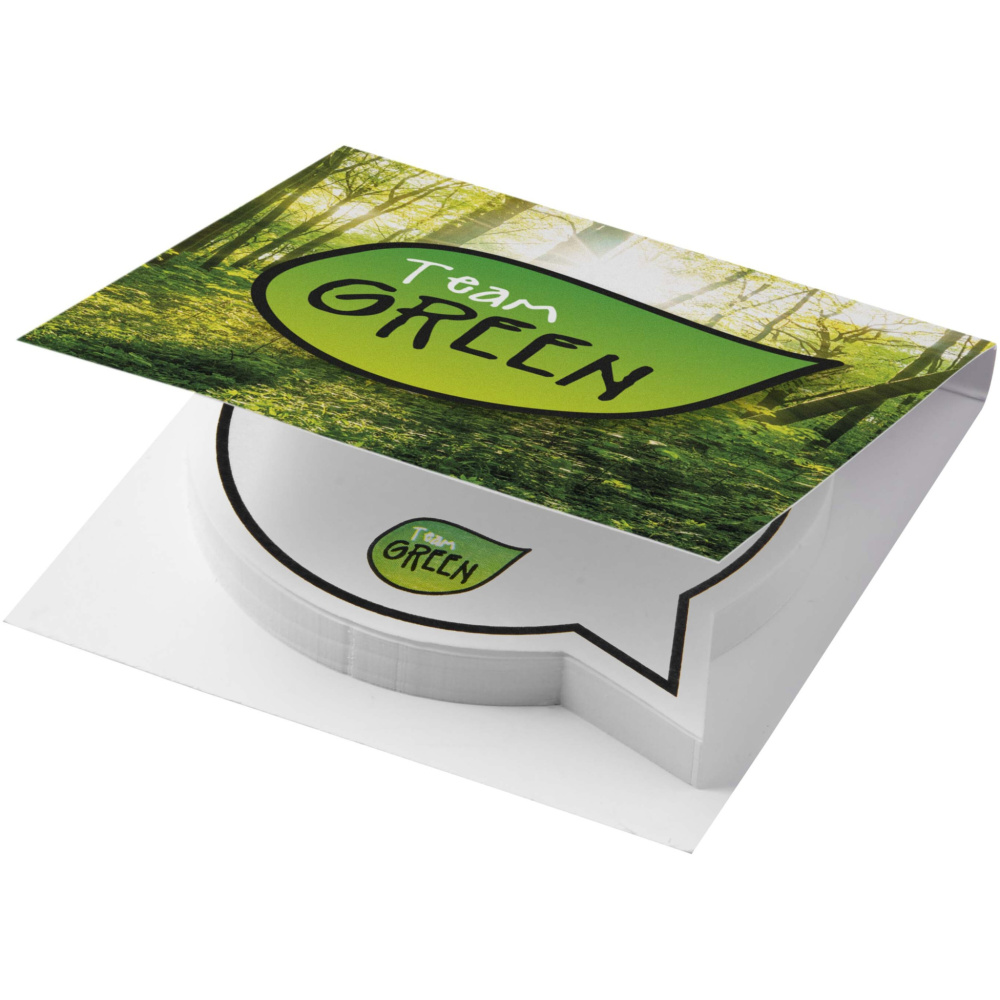 Logotrade corporate gift picture of: Sticky-Mate® soft cover speech bubble shaped sticky notes