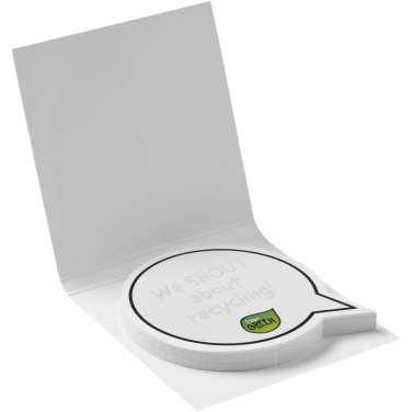 Logo trade promotional giveaways image of: Sticky-Mate® soft cover speech bubble shaped sticky notes