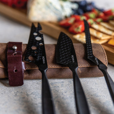 Logotrade promotional giveaway image of: BOSKA Cheese Knife Set Monaco+ Black