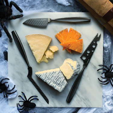Logo trade business gifts image of: BOSKA Cheese Knife Set Monaco+ Black