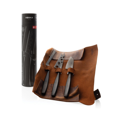 Logo trade corporate gift photo of: BOSKA Cheese Knife Set Monaco+ Black