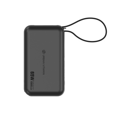Logo trade promotional merchandise picture of: Urban Vitamin Eureka hybrid GANcharger 10000mah powerbank65W