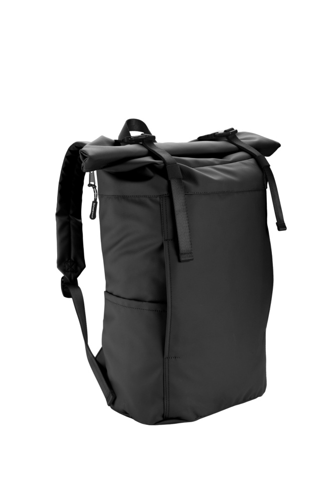 Logo trade promotional gift photo of: Rolltop backpack PEKTUSAN Schwarzwolf