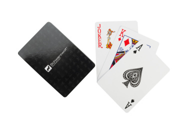 Logo trade promotional product photo of: Set of playing cards and dice MURRAY Schwarzwolf