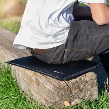 Logo trade corporate gift photo of: Inflatable cushion ANTERO Schwarzwolf