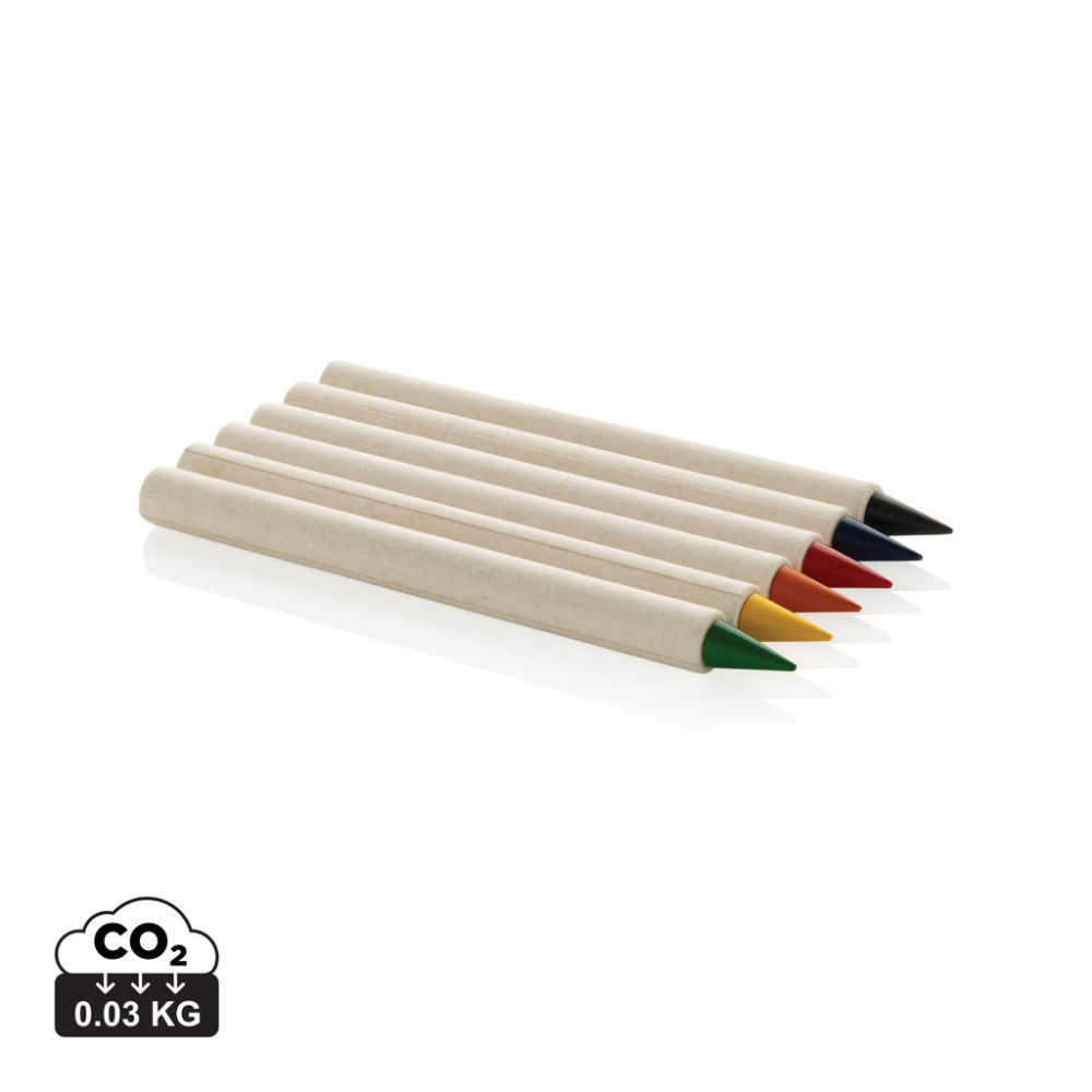 Logo trade corporate gifts image of: Micki GRS infinity 6pc colouring pencil set