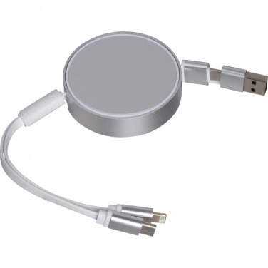 Logo trade corporate gifts image of: Charging cable made from recycled aluminum Ostend