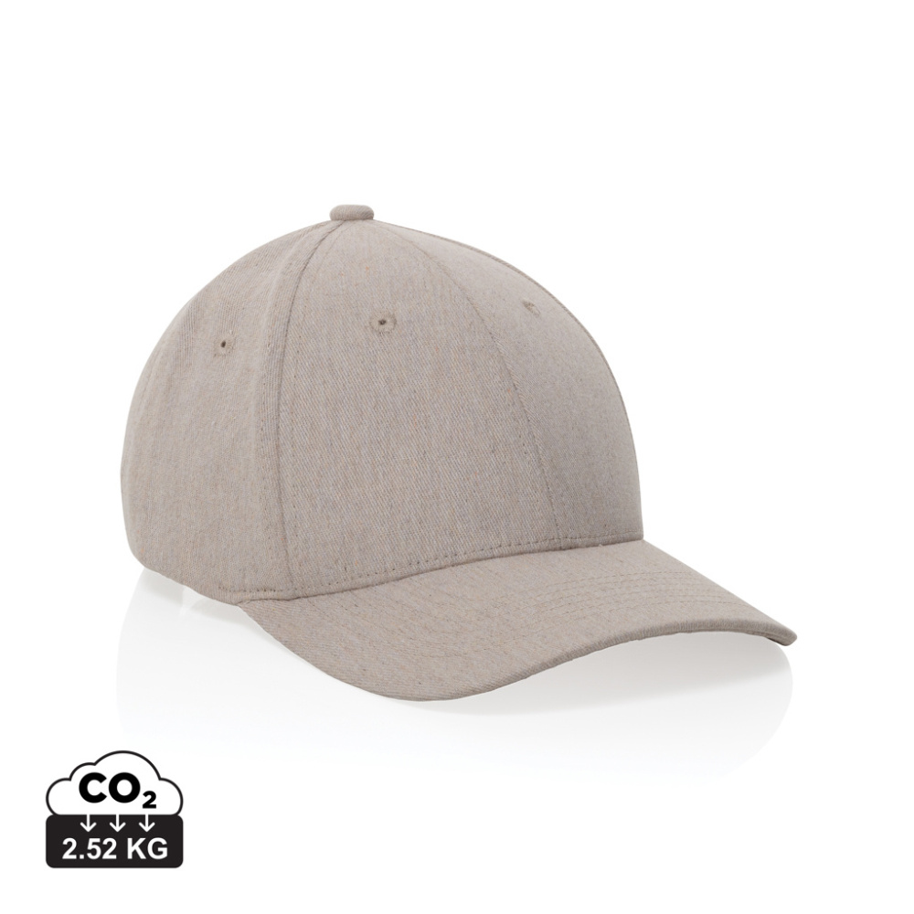 Logo trade promotional merchandise image of: Milo AWARE™ recycled heather 6 panel cap 200gr