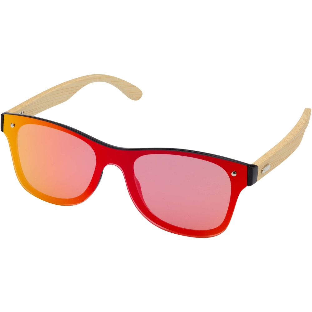 Logo trade promotional giveaways picture of: Tan sunglasses with bamboo temples