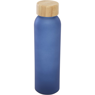 Logotrade promotional product picture of: Lume 500 ml matte soda lime glass bottle with bamboo lid