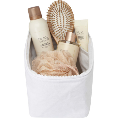 Logo trade corporate gifts image of: Pack 500 g/m² Aware™ recycled toiletry organiser