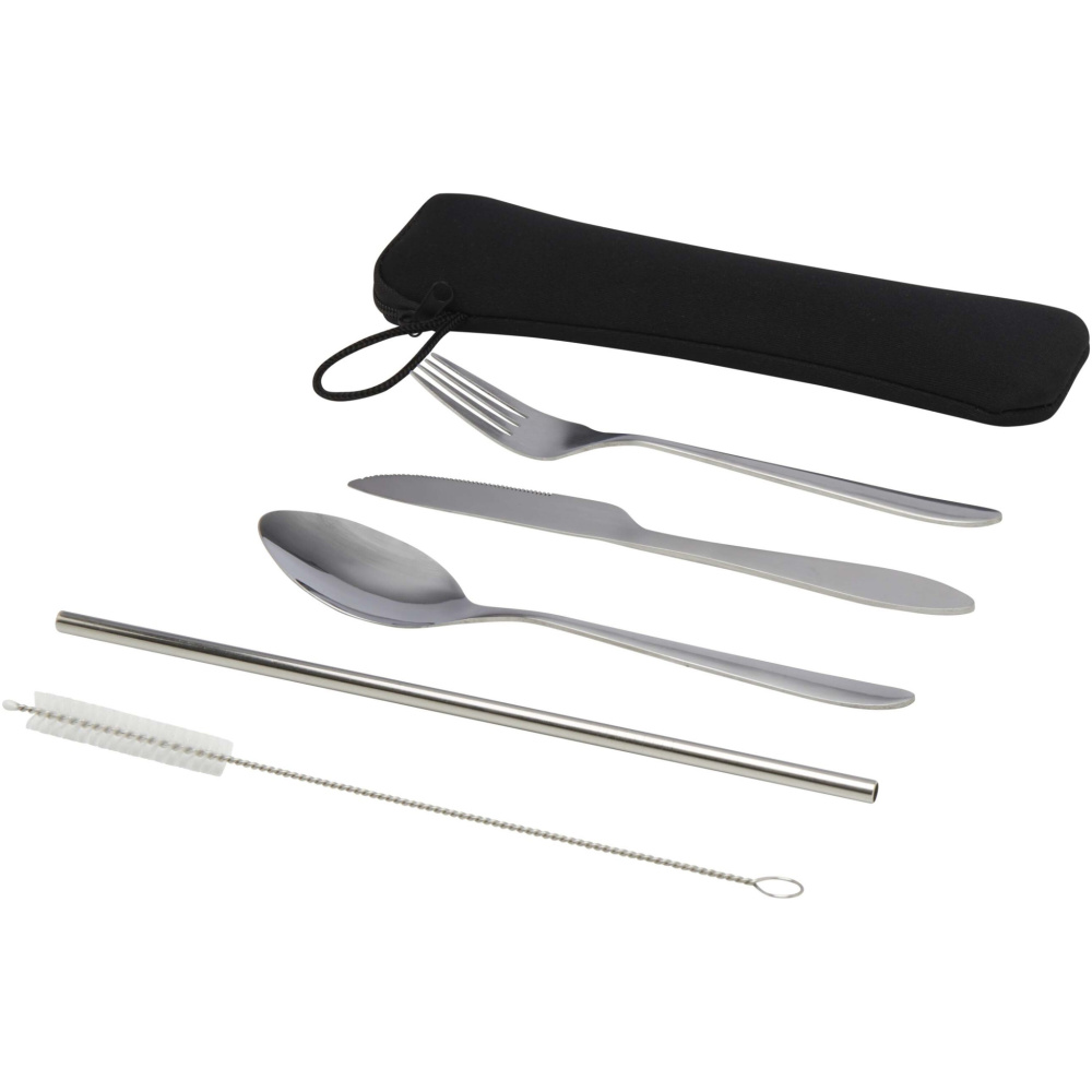 Logo trade corporate gifts picture of: Sheen 5-piece stainless steel cutlery set