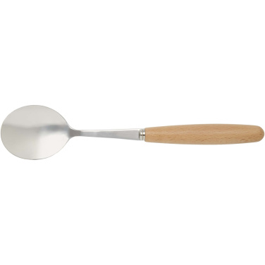 Logotrade promotional items photo of: Root 5-piece stainless steel and beech wood cutlery set