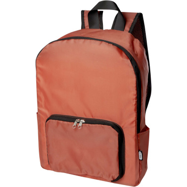 Logo trade promotional giveaways image of: EcoFold RPET foldable backpack 15L
