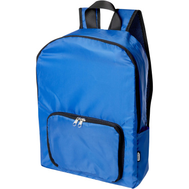 Logo trade promotional merchandise photo of: EcoFold RPET foldable backpack 15L