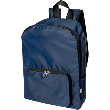 Logo trade promotional giveaways picture of: EcoFold RPET foldable backpack 15L