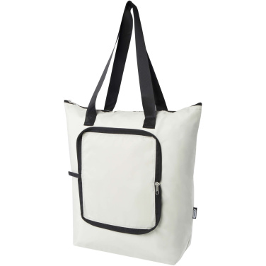 Logotrade corporate gift image of: EcoFold RPET foldable tote cooler bag 15L