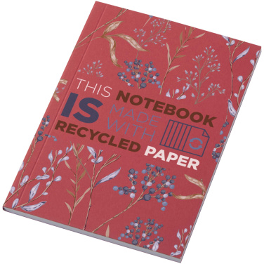 Logo trade corporate gifts image of: Novella Austen A6 recycled soft cover notebook - 50 sheets