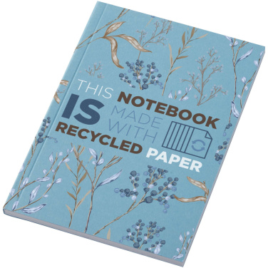Logo trade business gifts image of: Novella Austen A6 recycled soft cover notebook - 50 sheets
