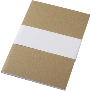 Logotrade promotional item image of: Novella Austen A5 recycled soft cover kraft notebook - 50 sheets 