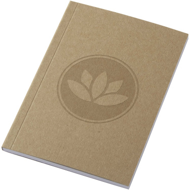 Logo trade promotional item photo of: Novella Austen A6 recycled soft cover kraft notebook - 50 sheets