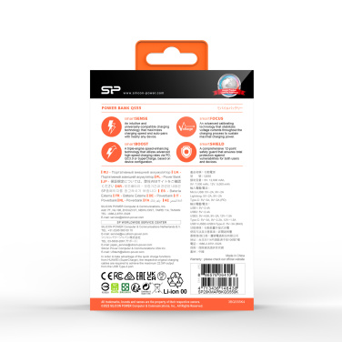 Logo trade promotional giveaway photo of: POWER BANK SILICON POWER QP55 10000 MAH