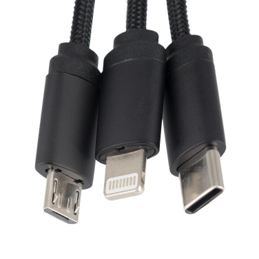 Logo trade corporate gift photo of: Cable 3in1 with illuminated logo - LH-ZM04