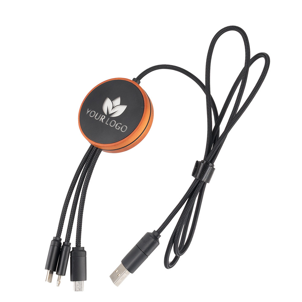Logotrade promotional product picture of: Big cable 4in1 with illuminated logo - i5w