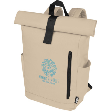 Logotrade promotional gift image of: Byron 15.6" GRS RPET roll-top backpack 18L