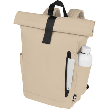 Logotrade corporate gifts photo of: Byron 15.6" GRS RPET roll-top backpack 18L