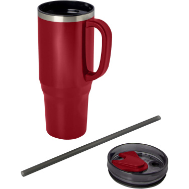 Logotrade promotional giveaways photo of: Melbourne 1200 ml RCS certified insulated tumbler with straw
