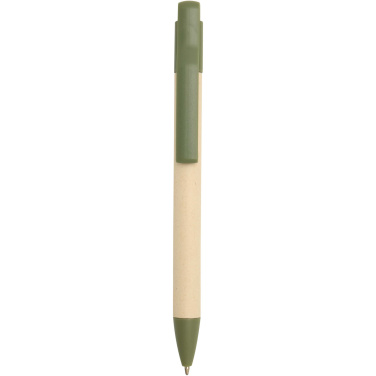 Logo trade promotional giveaway photo of: Liliana sugarcane paper ballpoint pen (blue ink)
