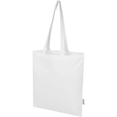 Logo trade promotional products image of: Madras Blend 140 g/m² GRS recycled cotton tote bag 7L